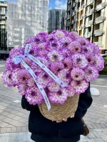 Композиція у коробці з хризантем - Зображення 2